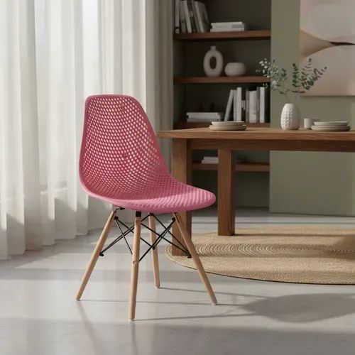 CADEIRA COLMEIA EAMES ROSA PES DE PALITO 16177 - Foto 4