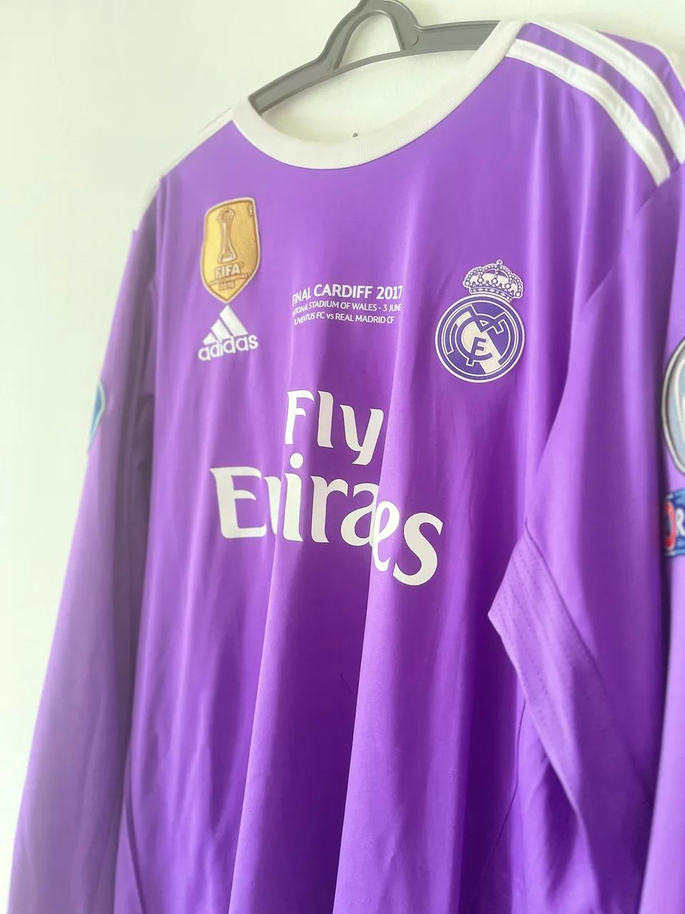 Camisa roxa Real Madrid 2017 manga longa  - Foto 3