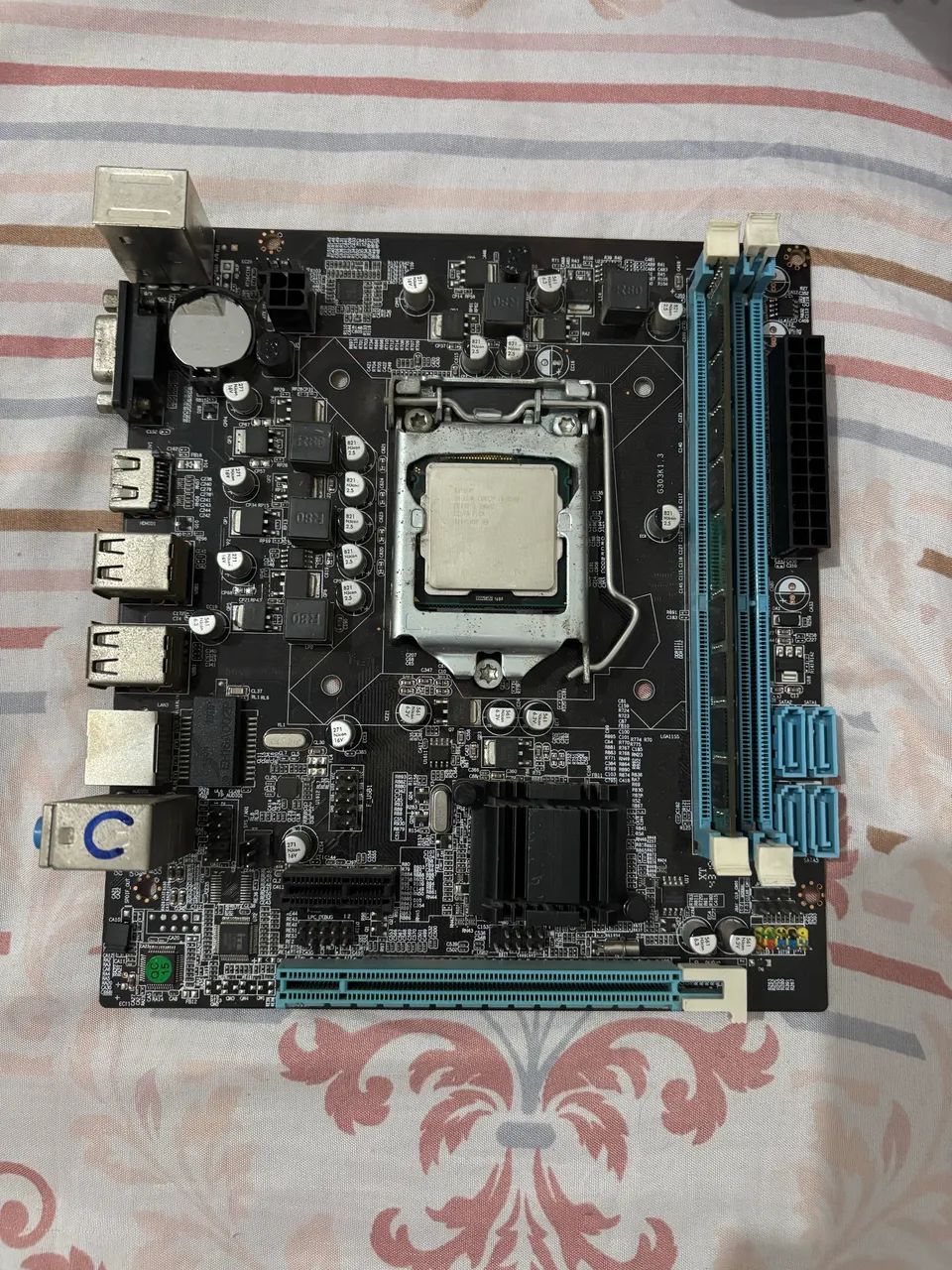 PLACA MÃE + PROCESSADOR + MEMÓRIA RAM E COOLER