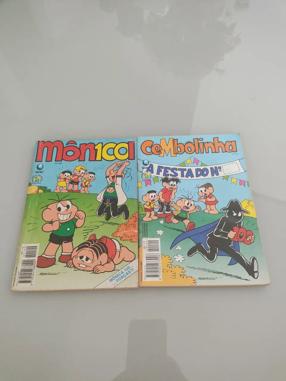 Gibi Monica 100 e Cebolinha 100 editora Globo