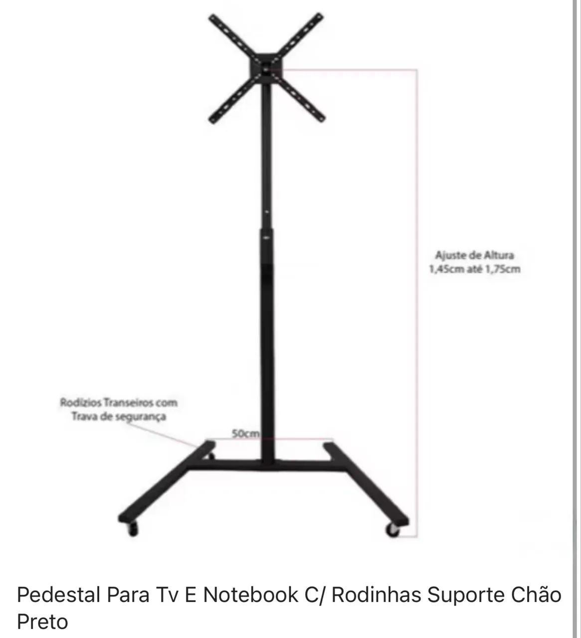 Pedestal para TV e Notebook com rodinhas - Foto 3