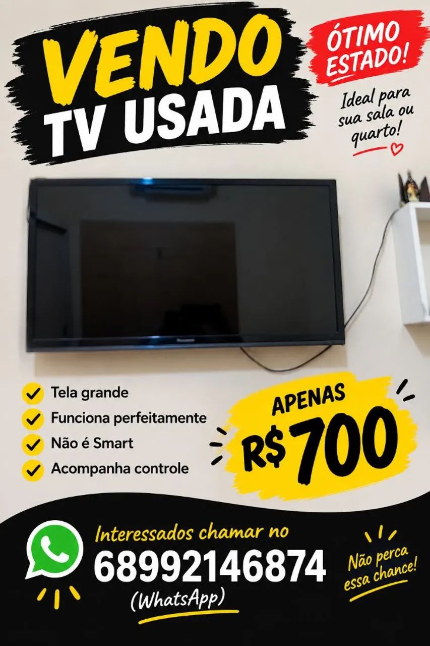 TV usada funciona perfeitamente 