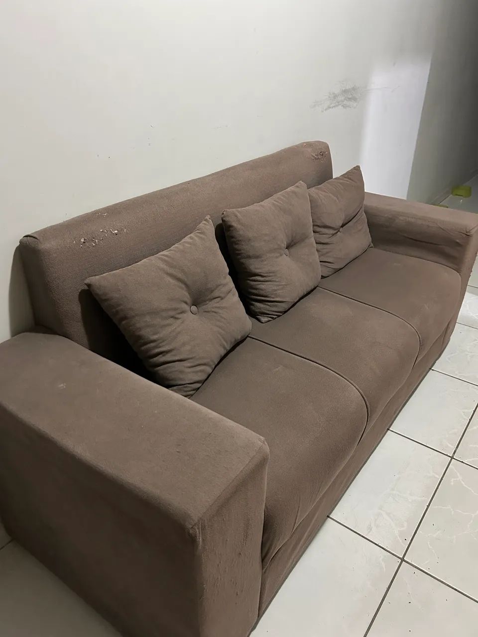 Conjunto de Sofá 3 e 2 Lugares Marrom - R$ 800 - Foto 2