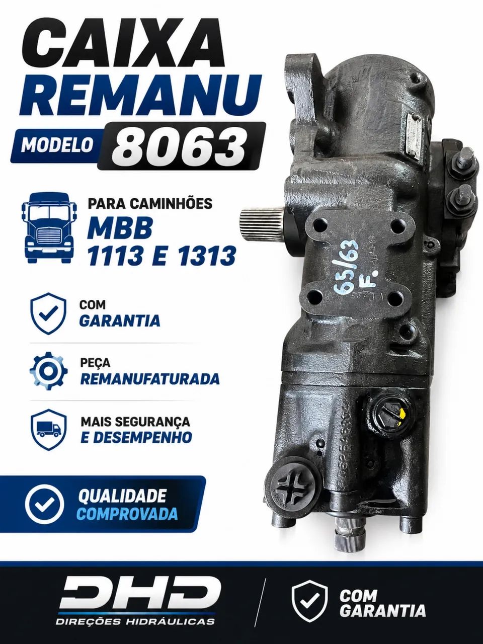 Caixa de direção hidráulica MBB 1113 e 1313