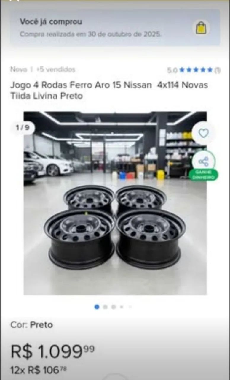 Rodas de ferro aro 15. 