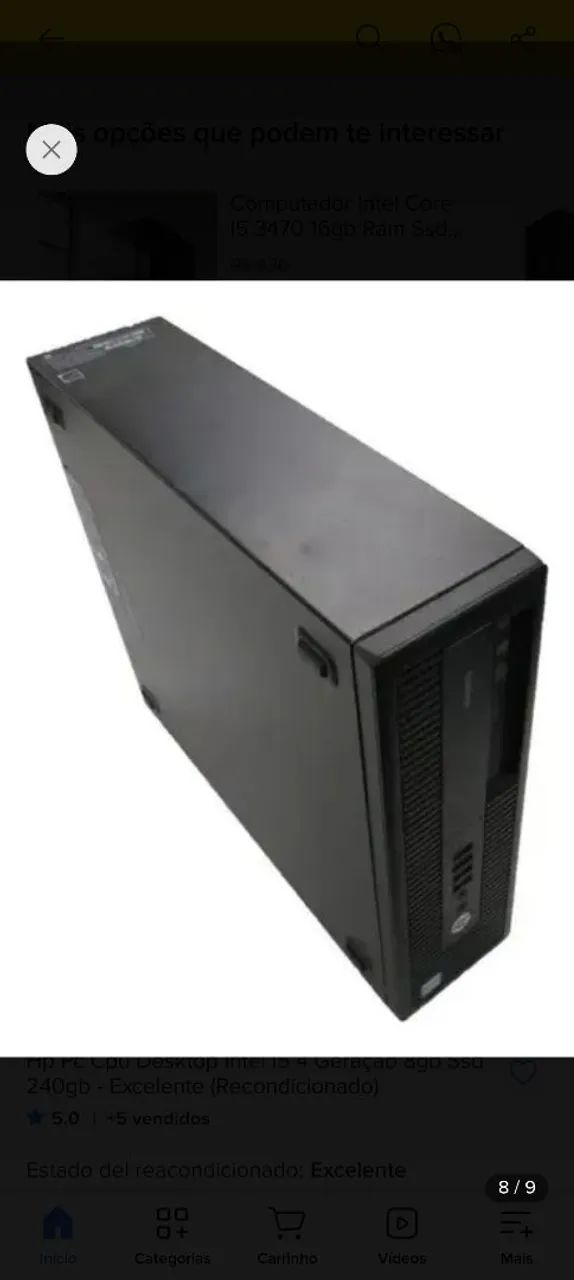 Computador Pc i5 Hp com monitor de 22 polegadas , barbada , quantidade  - Foto 2