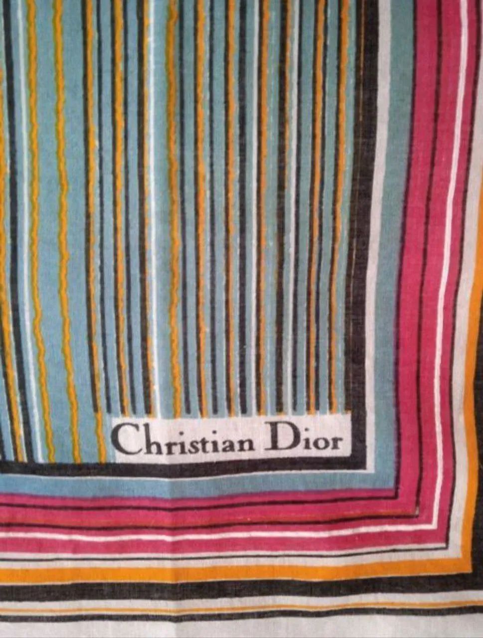 Lenco Vintage Christian Dior Algodao - Foto 2