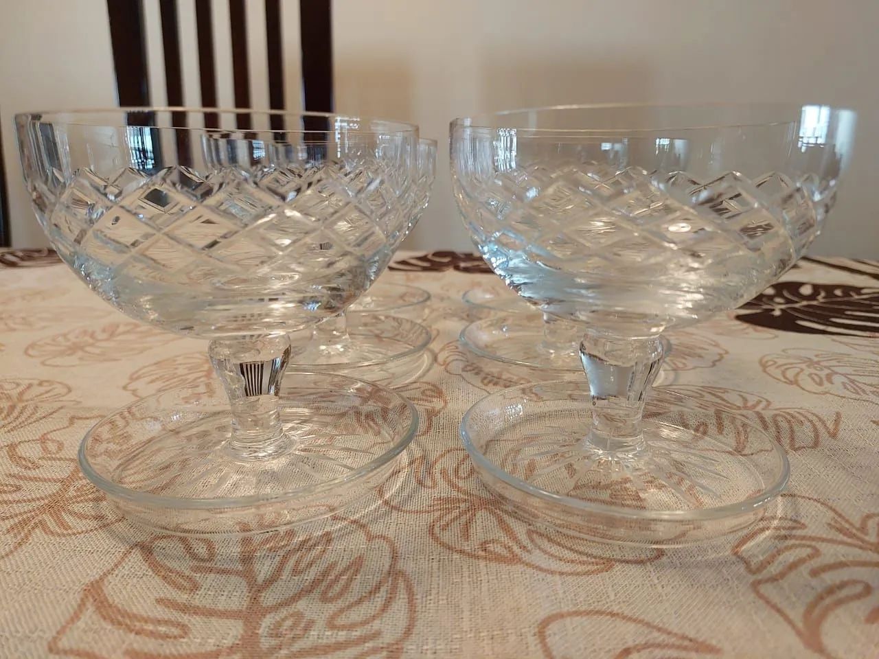 Jogo de 6 compoteiras de cristal importado - Foto 3