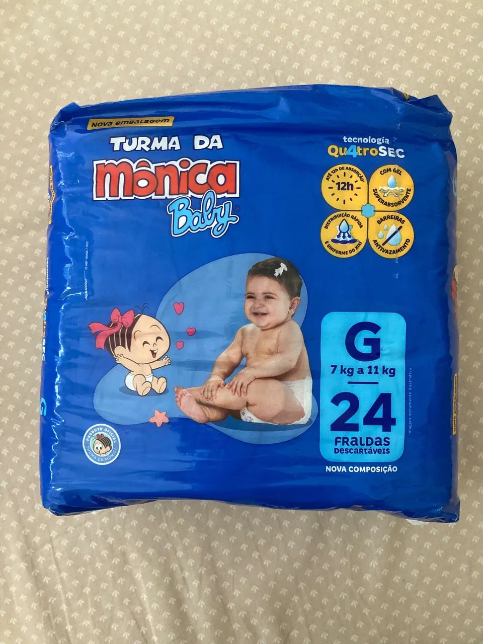 Fralda Turma da Mônica - Tamanho G