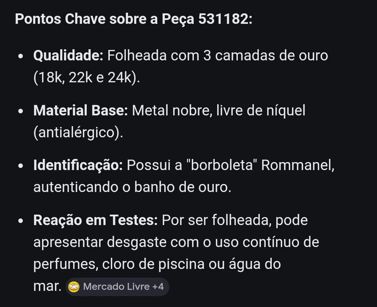 Conjunto da Rommanel folheado a ouro c8olar e brincos - Foto 3