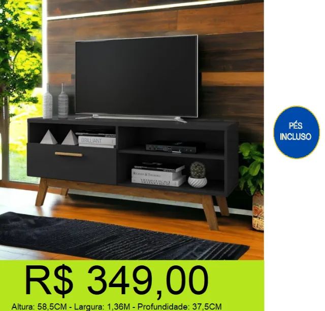 Rack com pés de madeira - Parcelamos sem juros!!  - Foto 2