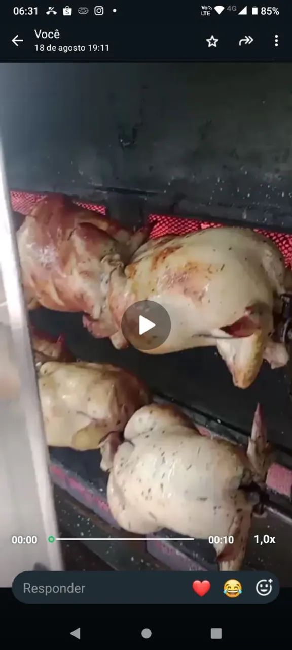 Galeteira a gás semi nova 