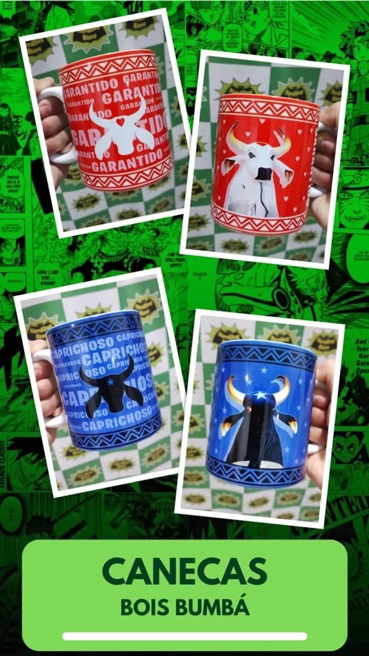 Canecas Personalizadas - Boi Bumbá Garantido Caprichoso - Parintins Festival NerdDog Store