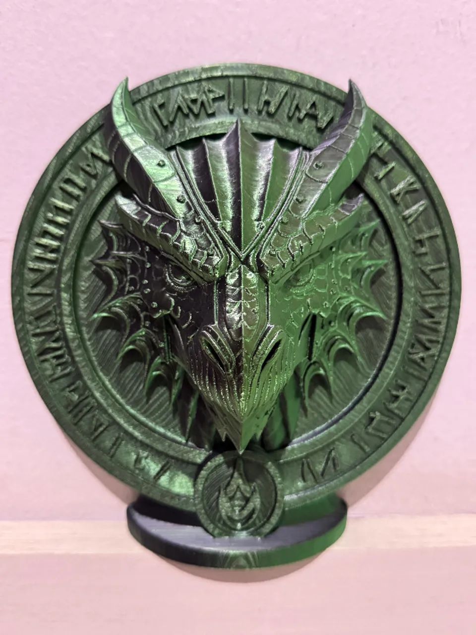 Busto 17cm Dragão 3D - Estátua Escultura Ornamento Decoração
