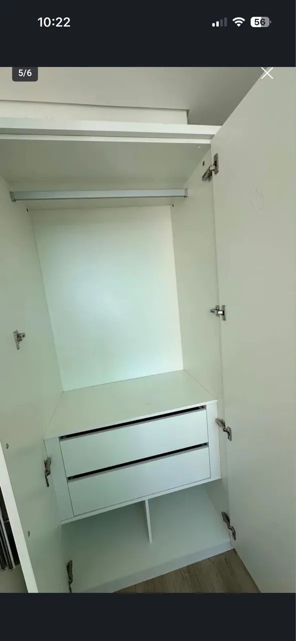 Guarda Roupa de casal branco  - Foto 4