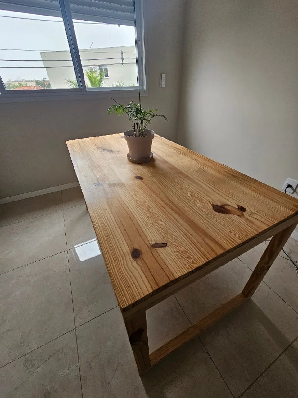 Mesa Madeira Maciça Pinus Natural - 150x80 - Foto 4