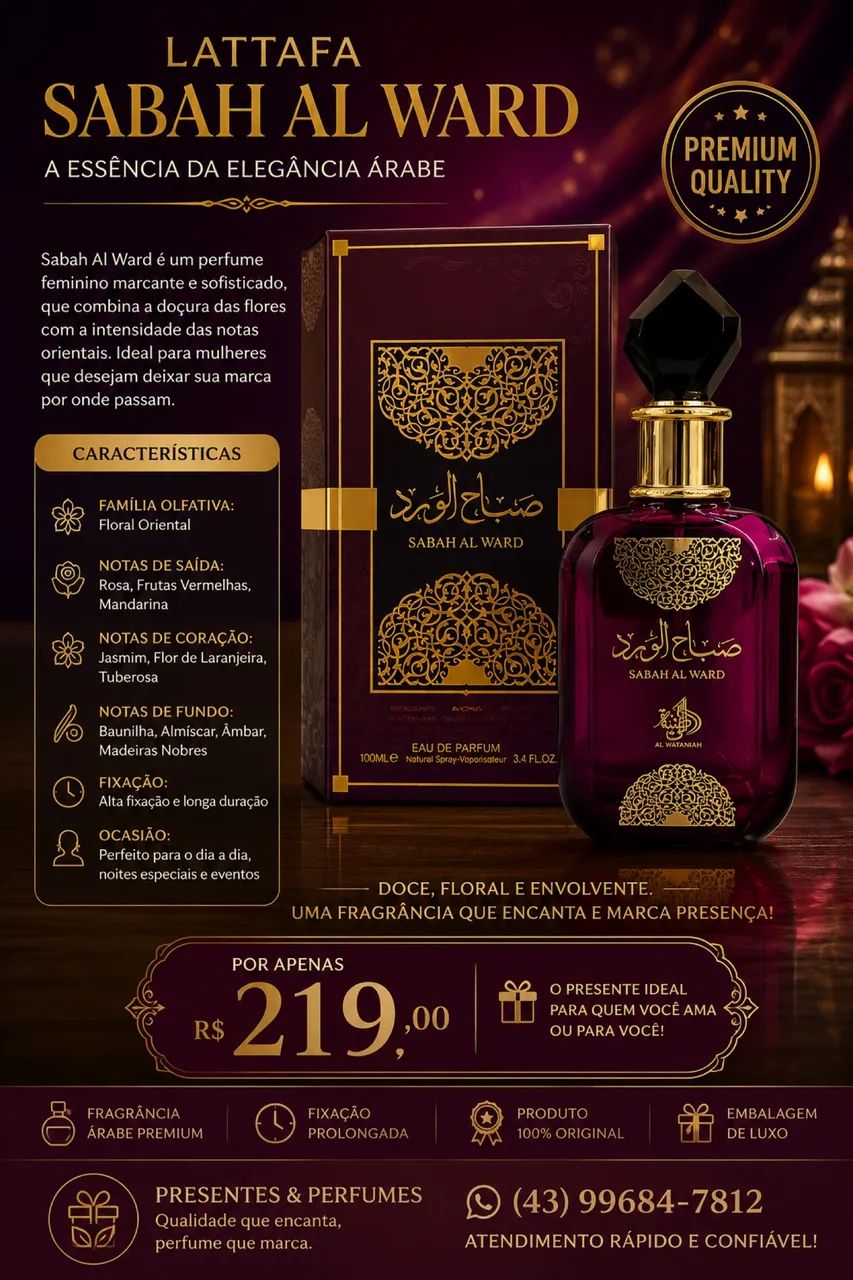 Perfume árabe sabah al ward