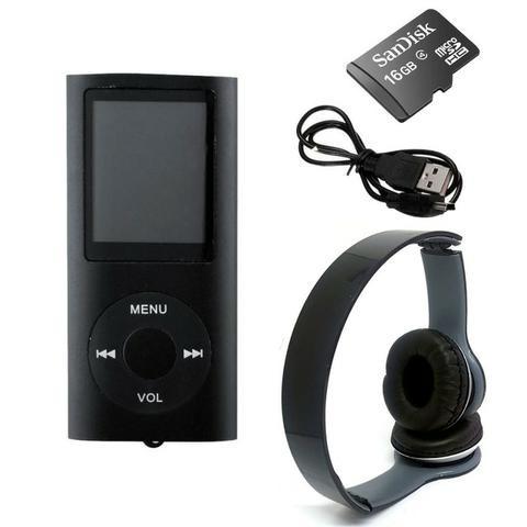 Mp3 Mp4 Player Slim Multimídia Kit C/ Cartão 16gb + Fone M - Foto 6