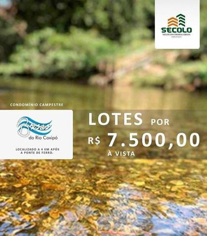 7.500 lotes campestre com acesso a rio