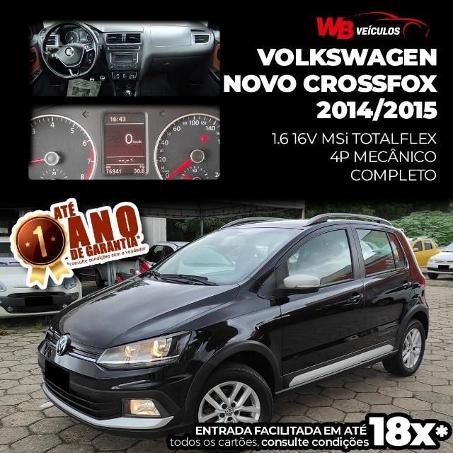 VOLKSWAGEM NOVO CROSSFOX 1.6 16V MSI 2014 / 2015 VENDO, TROCO E FINANCIO