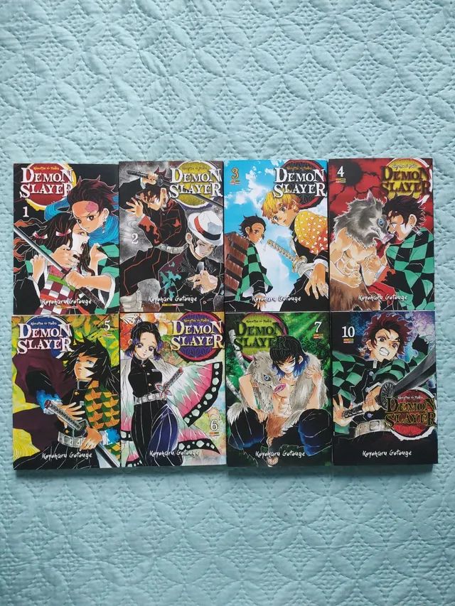 Demon Slayer, Kimetsu No Yaiba Mangá Volume 5 Ao 10 - kit Panini