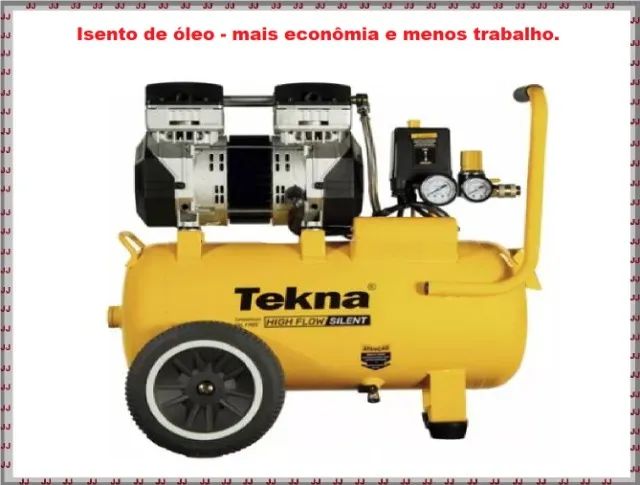 Compressor 24 litros Tekna silencioso de 2.5 hp