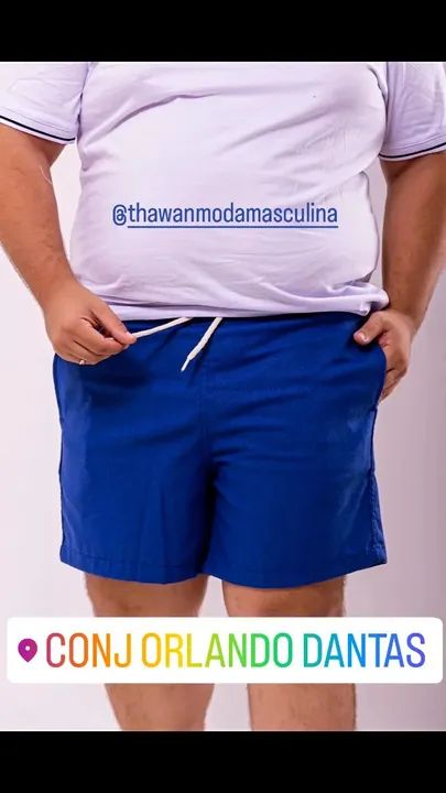 Short em Linho Plus Size Masculino - G1 ao G3 - Foto 3