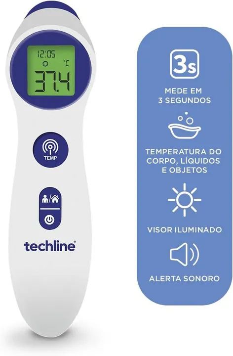 Termômetro digital sem contato Techline 