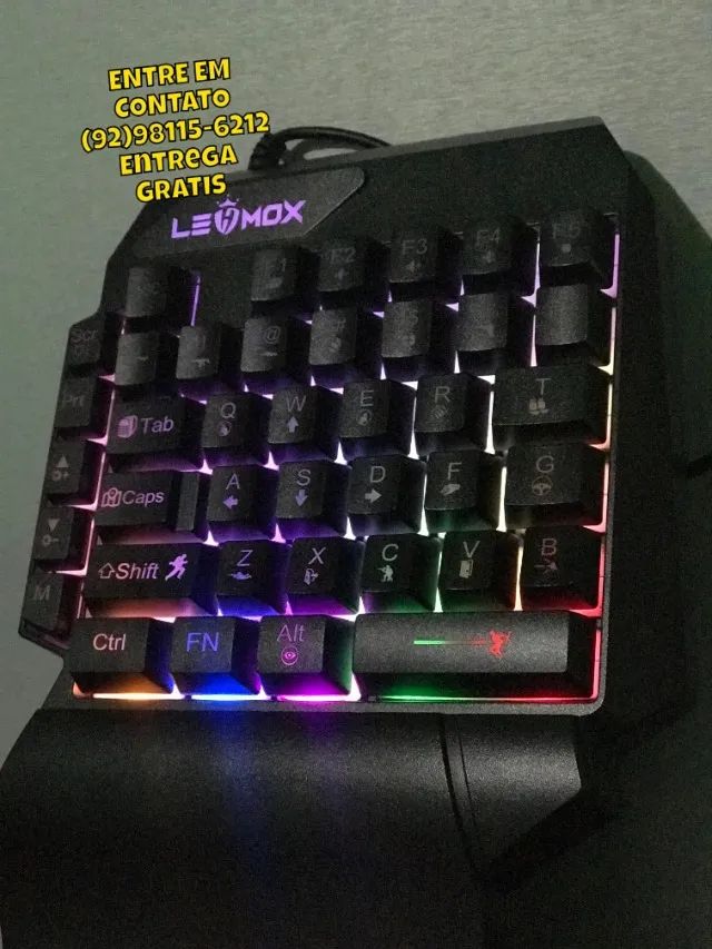 Teclado Gamer de Uma Mão Com Apoio de Punho- Entregas 9h as 22h