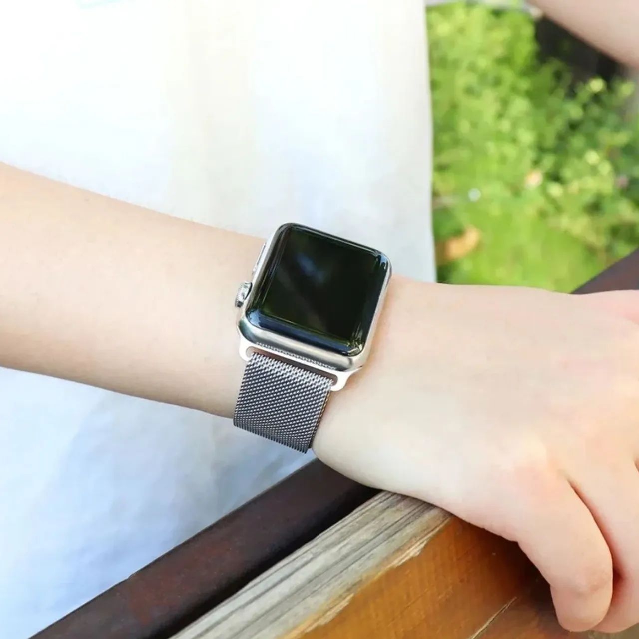 Pulseira Milanese de aço inoxidável para smartwatch  - Foto 3
