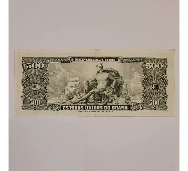 Cédula 500 cruzeiros verde D. João VI  - Foto 4