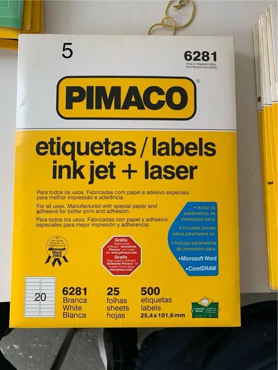 etiquetas/ labels inkjet + laser PIMACO  - Foto 3