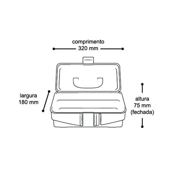 Maleta Futura 6010 - 13" 25345 320 X 180 X 75mm - Foto 3