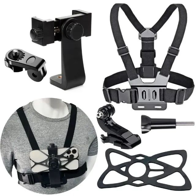 Suporte Correia de peito para telefone Celular com grampo ajustável - COD 1172
