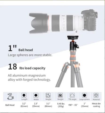 Ballhead Plate Cabeça Giratória 360 K&f Concept - Foto 5