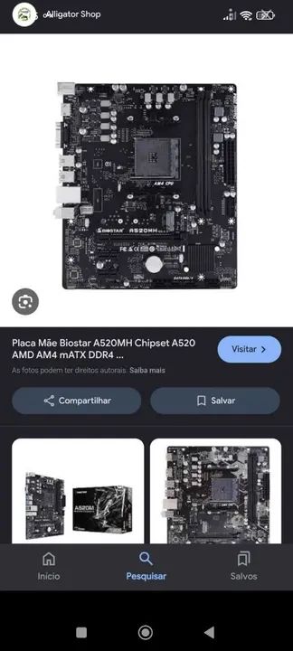 Placa mãe A520MH