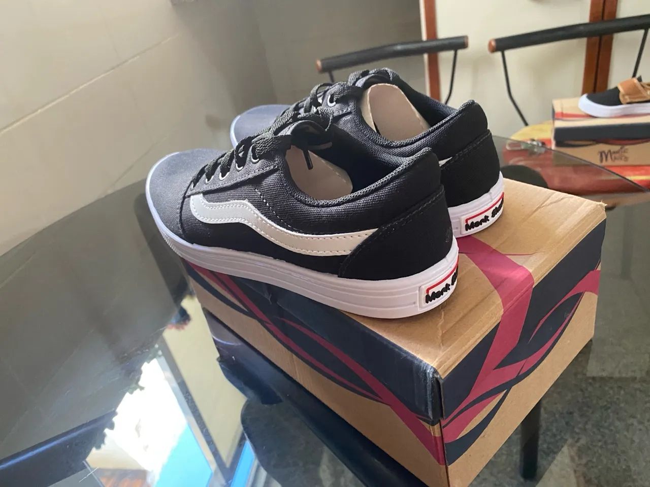 Tenis Escolar Estilo Vans Preto - Foto 4