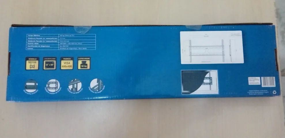 Suporte Fixo De Parede Para Tv De 32 a 60 Polegadas Até 50 Kg - Cor Preta N01V6 ELG - Foto 6