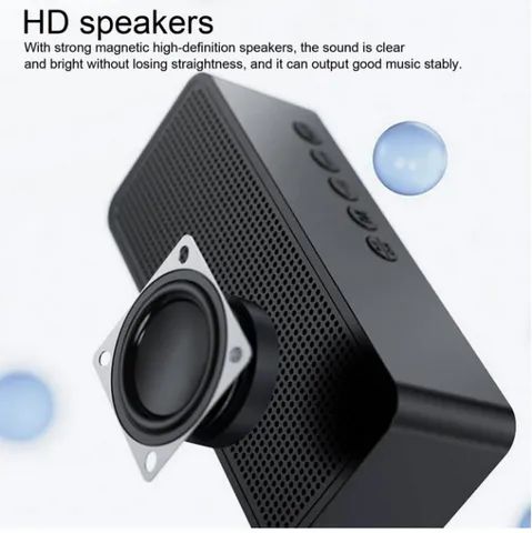Caixa de som bluetooth com relógio despertador - Foto 3