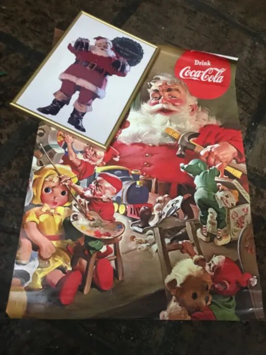 Coca-Cola - Quadro e Poster Vintage Papai Noel 