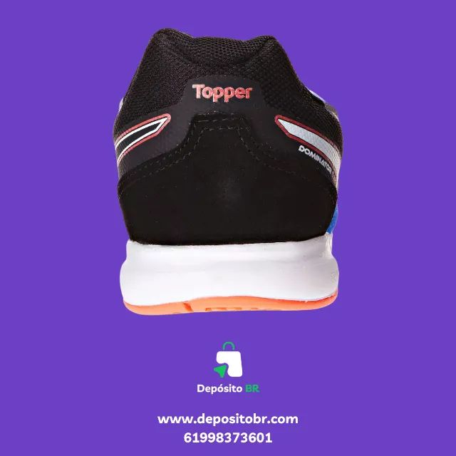 Chuteira Futsal Topper Dominator Club V - Masculino/Tamanho 41. - Foto 6
