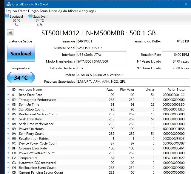 Hd de notebook Samsung ST500LM012 500GB 5400RPM 8MB CACHE - Foto 4