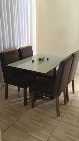 Mesa com 4 cadeiras MADEIRA MACIÇA  - Foto 4