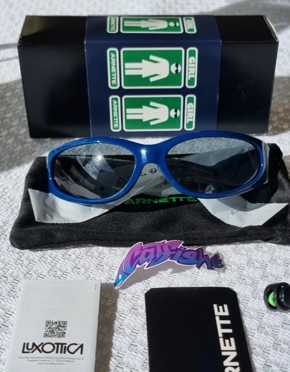 Óculos Arnette Catfish x Girl Skateboards Dark Blue Polarizado