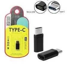 Adaptador OTG Tipo C Para V8 Conversor asia home e OTG V8 Para Tipo C