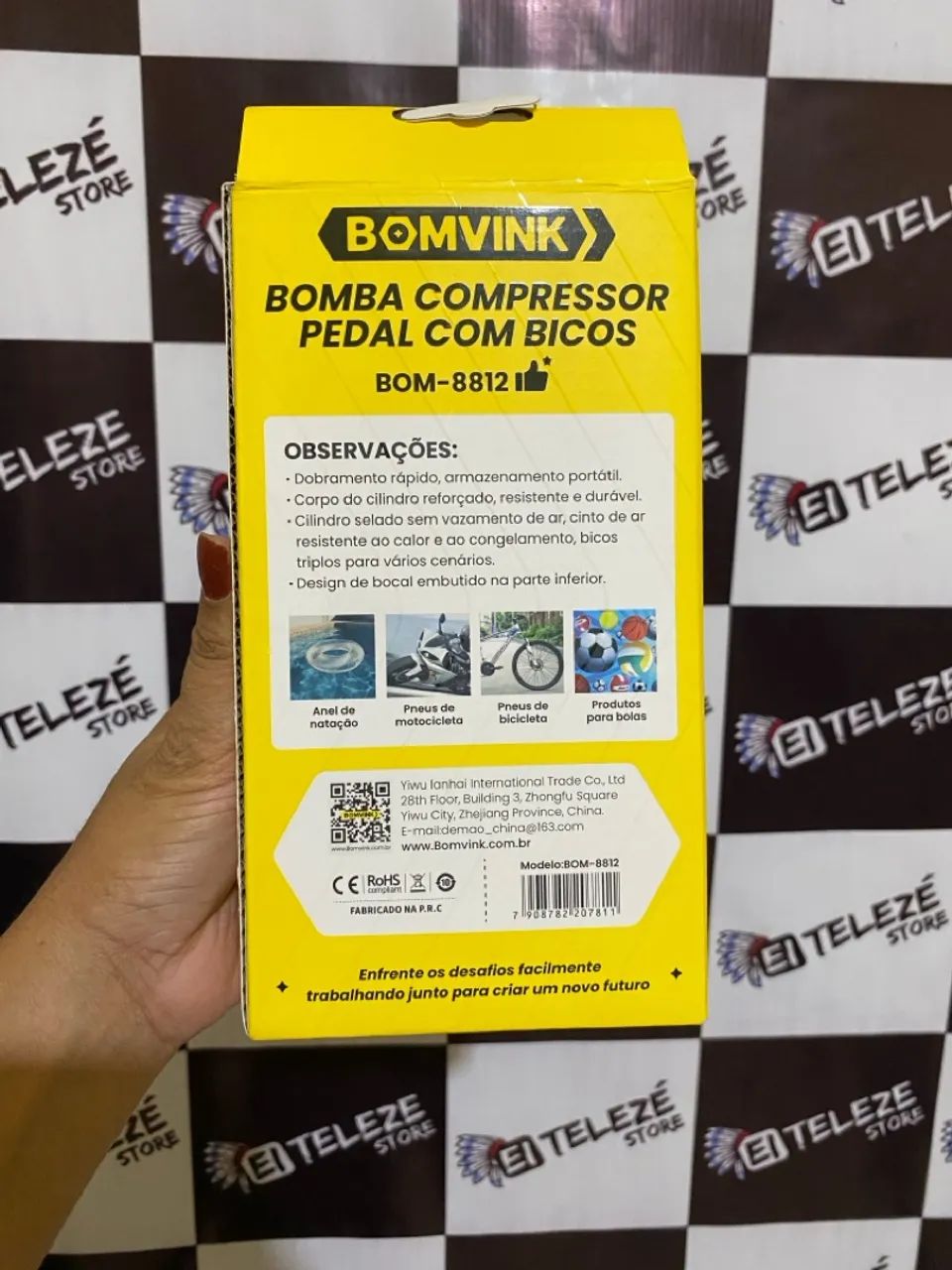 Bomba de ar com pedal para encher colchão inflável  - Novo Entrego  - Foto 2