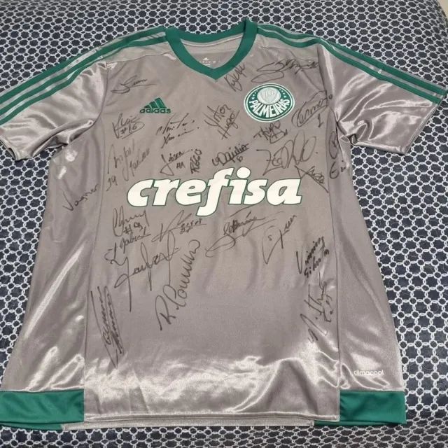 Camisa 3 Palmeiras 2015 autografada 