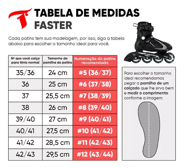 Patins Traxart Inline Faster Preto E Cinza 42/43 - Foto 4