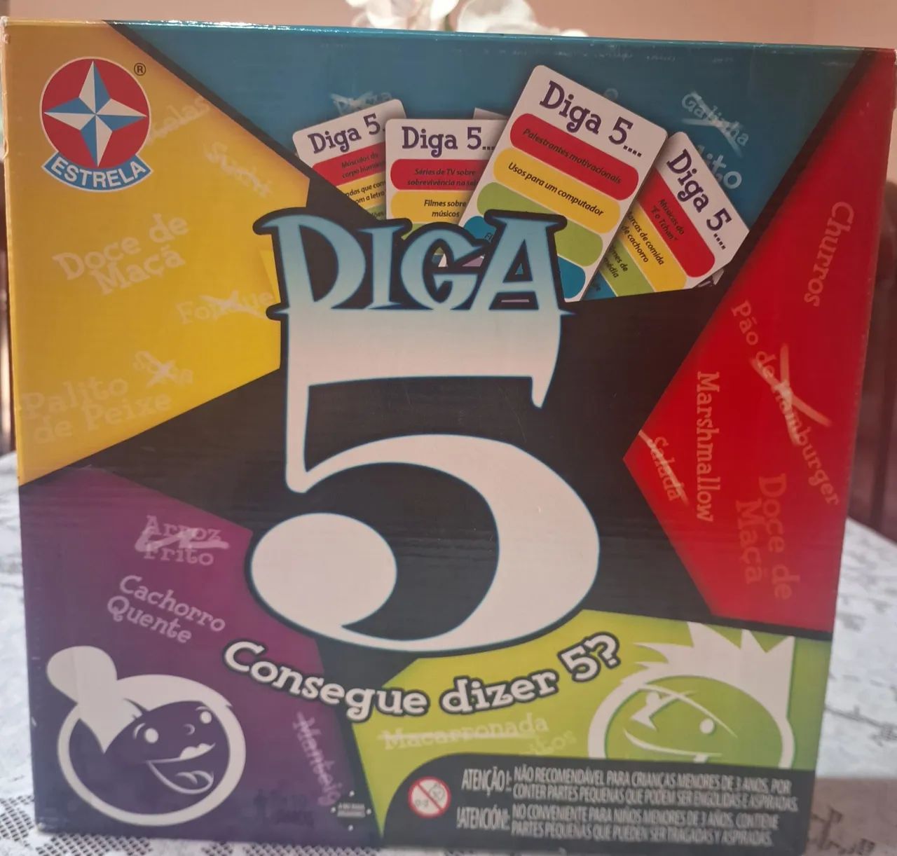 Jogo de Tabuleiro Diga 5 - Divertido para toda a família!