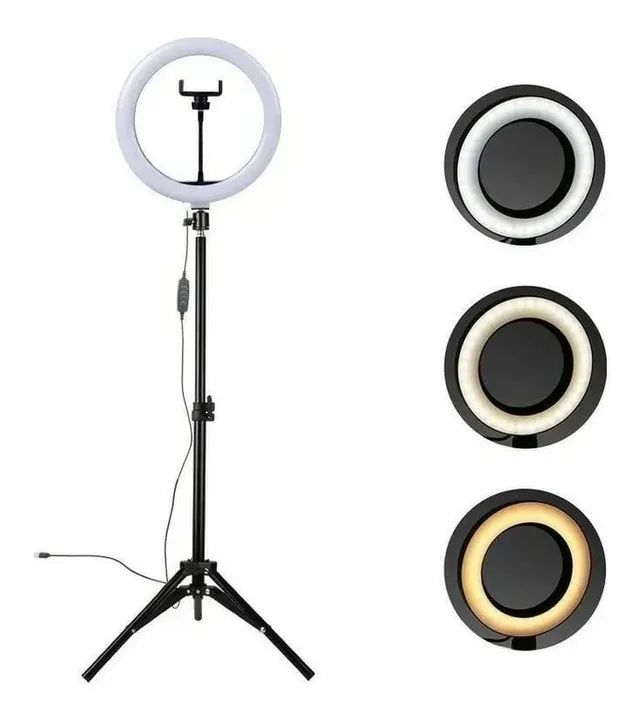 Kit Iluminação para Fotos e Vídeos - Ring Light 10'' Bivolt - Foto 5